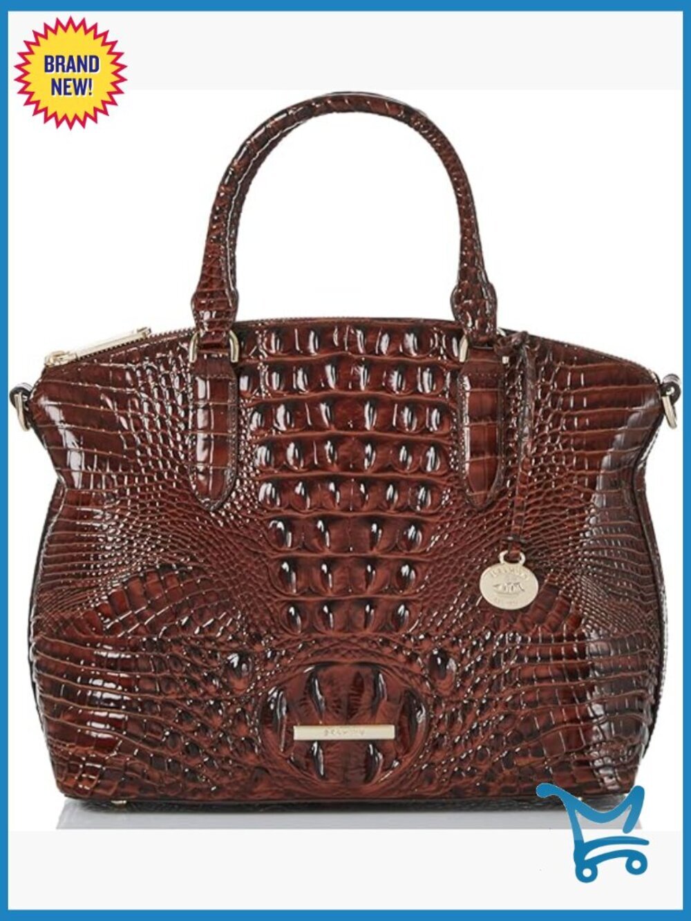Leather Satchel with Adjustable Strap, Lightweight Medium Bag